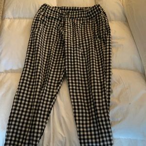 Cropped Checkered Pants
